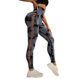 Leggings Mguleeyi Tie Dye Calças De Ioga De Cintura Alta Para Mulheres