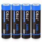 Bateria Recarregável Cbjj 18650 3200mah 3,7v De Alta Capacidade 4pk