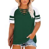 Blusa Túnica Feminina Happy Sailed Plus Size Com Decote Em V Verde 2x
