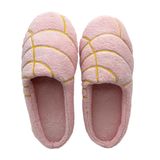 Chinelos De Pelúcia Mexicana Onngaku Concha Para Mulheres E Homens Rosa
