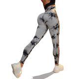 Leggings Mguleeyi Tie Dye Calças De Ioga De Cintura Alta Para Mulheres