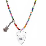 Colar Viyikami Ts Guitar Pick Music Lover Em Aço Inoxidável