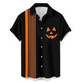 Camisa De Boliche Ecosunny Com Estampa De Halloween Masculina Em Estilo Havaiano