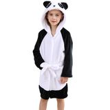 Roupão De Banho Deley Unissex Para Crianças Com Capuz, Flanela, Roupa De Dormir Panda