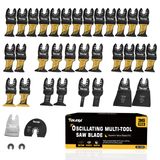 Kit De Lâminas De Ferramentas Oscilantes Tolesa 36 Pcs Titanium Cr-v