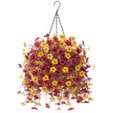 Cesta De Flores Suspensas Artificiais Ammyoo Autumn Daisy