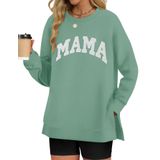 Camisas Grandes De Manga Comprida Para Mamãe Lomon Para Mulheres Verdes Xxl