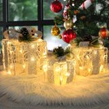 Decorações De Natal Trwymz Light Up Present Boxes, Conjunto De 3