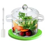 Panela Simmer Potpourri Cobksxuep De Vidro Transparente 2l Com Tampa