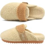 Chinelos Femininos Oncai Fluff Sherpa Faux Fur Bege, Tamanho 7