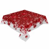 Toalha De Mesa Hellowink Red Balls Christmas Snowflake 153x153cm