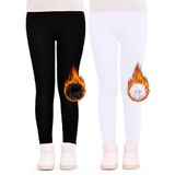 Leggings Jocmic Para Meninas, Forradas De Lã, Inverno, 9 A 10 Anos, Pretas E Brancas