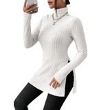 Camiseta Feminina Soly Hux De Manga Comprida Com Gola Alta Branca S