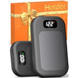 Aquecedores De Mãos Hotdot Recarregáveis Com Tela Led, Pacote Com 2 Unidades, Cinza
