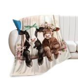 Manta Tijuboni Cute Cow Ultra Soft Cozy 125x100cm