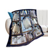 Cobertor Funaluz Penguin Fleece Soft Warm Plush 125x100cm