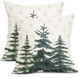 Capas De Travesseiro Kawani Winter Forest 50x50cm Tema De Natal