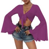 Blusa De Malha Century Star Purple Sleeve Rave, Roupas Femininas
