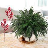 Galhos De Pinheiro Artificiais Ammyoo Christmas Com Frutas Vermelhas 46cm