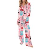Conjunto De Pijama Feminino Sookabeila, Seda, Cetim, Quebra-nozes De Natal