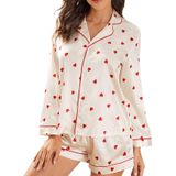 Conjunto De Pijamas Yiulangde Para O Dia Dos Namorados, Shorts Femininos De 2 Peças