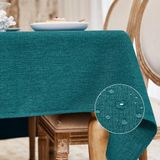 Toalha De Mesa Balcony &amp; Falcon Retangular Lavável Verde-azulado 140x140cm