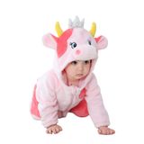 Fantasia Tonwhar Baby Animal Outfit Macacão Macacão Pink Cow