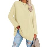 Blusa Túnica Feminina Larmliss De Tamanho Grande, Gola Redonda, Manga Comprida