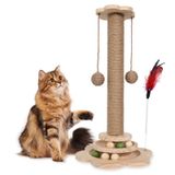 Cat Scratching Post Hivaoljoy Kitten 4 Em 1 Com Brinquedos De 50 Cm