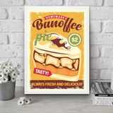 Quadro Para Cozinha Bolo Banoffee 45x34cm - Com Vidro