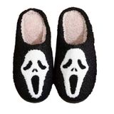Chinelos Afellicy Halloween Holiday House Black Skull Women