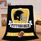 Cobertor Pittsburgh Beynepe Soft Cozy Plush Football 100x125cm
