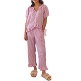 Conjunto De Pijama Feminino Argeousgor Com Botões De Manga Comprida S