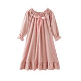 Camisola De Flanela Feminina Sisa Chaska, Inverno, 3-12 Anos, Rosa