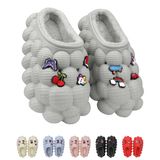 Chinelos Onngaku Bubble Slides, Forrados De Pele, Cinza, Para Mulheres E Homens