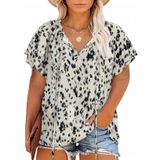 Blusa Feminina Eytino, Tamanho Grande, Casual, Boho, Floral, Decote Em V, 5x