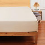 Lençol Com Elástico Shunjie.home 100% Algodão Queen Size Bege Acetinado