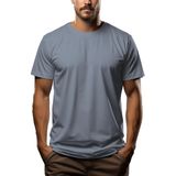 Camiseta Jacenboy Premium Heavyweight 210 G De Algodão Puro Cinza Esfumaçado