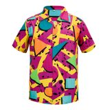 Camisa Zando 80s 90s Vintage De Manga Curta Masculina Com Botões