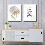Kit 2 Quadros Minimalistas Tudo Aqui Já Foi Um Sonho 33x24cm