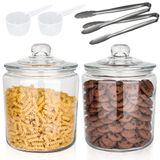 Conjunto De 2 Potes De Biscoitos De Vidro De 4l Com Tampa Hermética Glxgow Keep Fresh