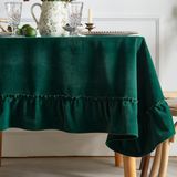 Toalha De Mesa Tootop Soft Luxurious Velvet Green 152x180cm
