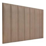 Cabeceira Estofada Casal Queen 1,60cm Bege Sued Pérola