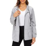 Casaco De Chuva Century Star Para Mulheres Impermeável Cinza Xxl