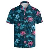 Camisas Polo De Golfe Qavhigk Palm Tress Para Homens, Verdes, Tamanho Xl