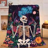 Cobertor Beynepe Skull Festival Halloween 100x125cm