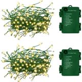 Fio De Cobre Verde Fairy Lights Fairyglim 200led, Pacote Com 6 M E 2