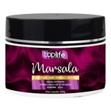 Máscara Capilar Matizadora e Tonalizante Marsala Toplife 250gr