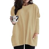 Blusa Feminina Eytino Plus Size Casual De Manga Comprida Com Bolsos