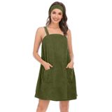 Toalha De Spa Feminina De Algodão Macio Absorvente Veseacky Shower Wrap